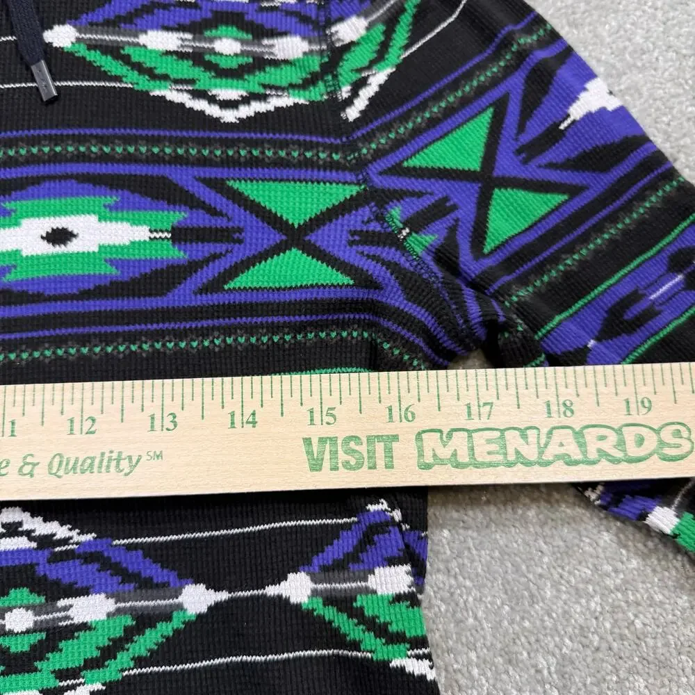 Lauren Ralph Lauren Active Aztec Southwest Thermal Cowl Neck Sweatshirt Top Med - Picture 12 of 13